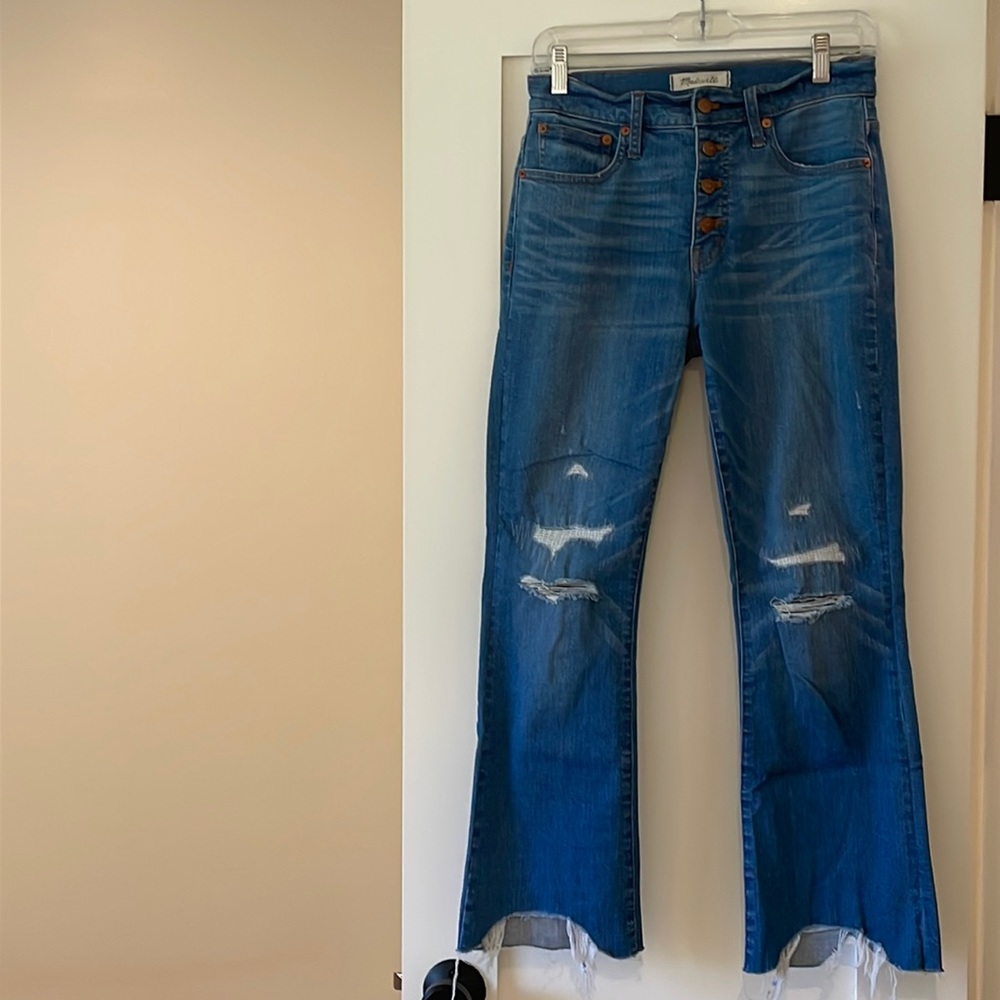 Women’s Madewell Cali Demi-Boot jeans with button fly